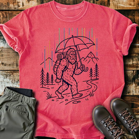 Raining Bigfoot T-Shirt