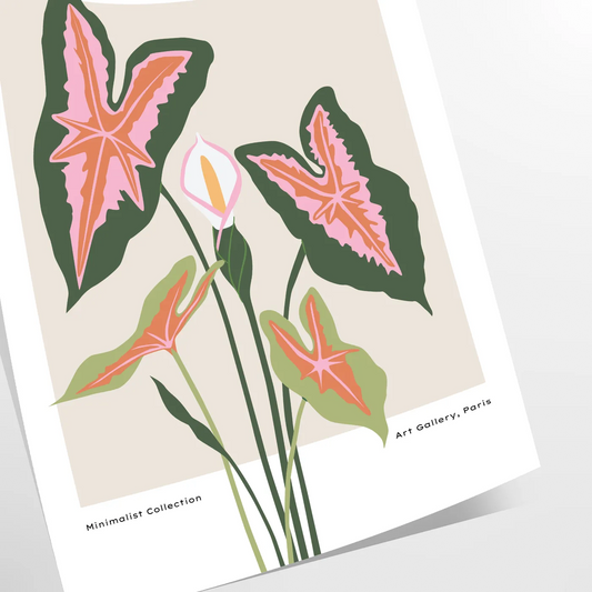 beauty botanical art Poster Maker stunning orange gray designs wall perfect gift nature lovers space exquisite prints available sizes such A4 cm A0