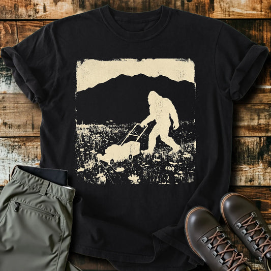 Bigfoot Mowing T-Shirt