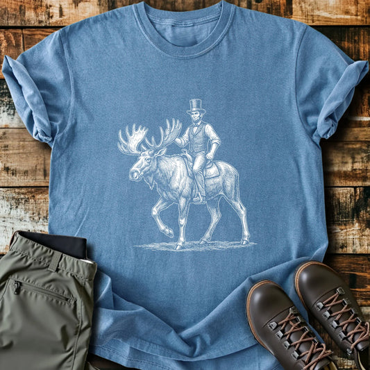 Lincoln Riding A Moose T-Shirt