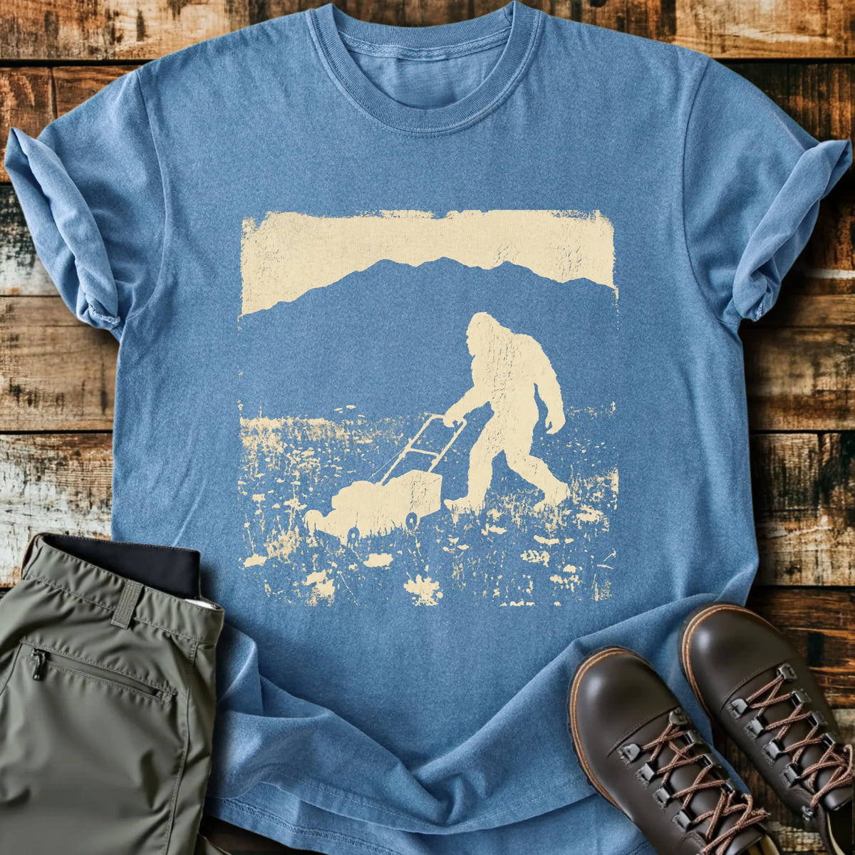 Bigfoot Mowing T-Shirt