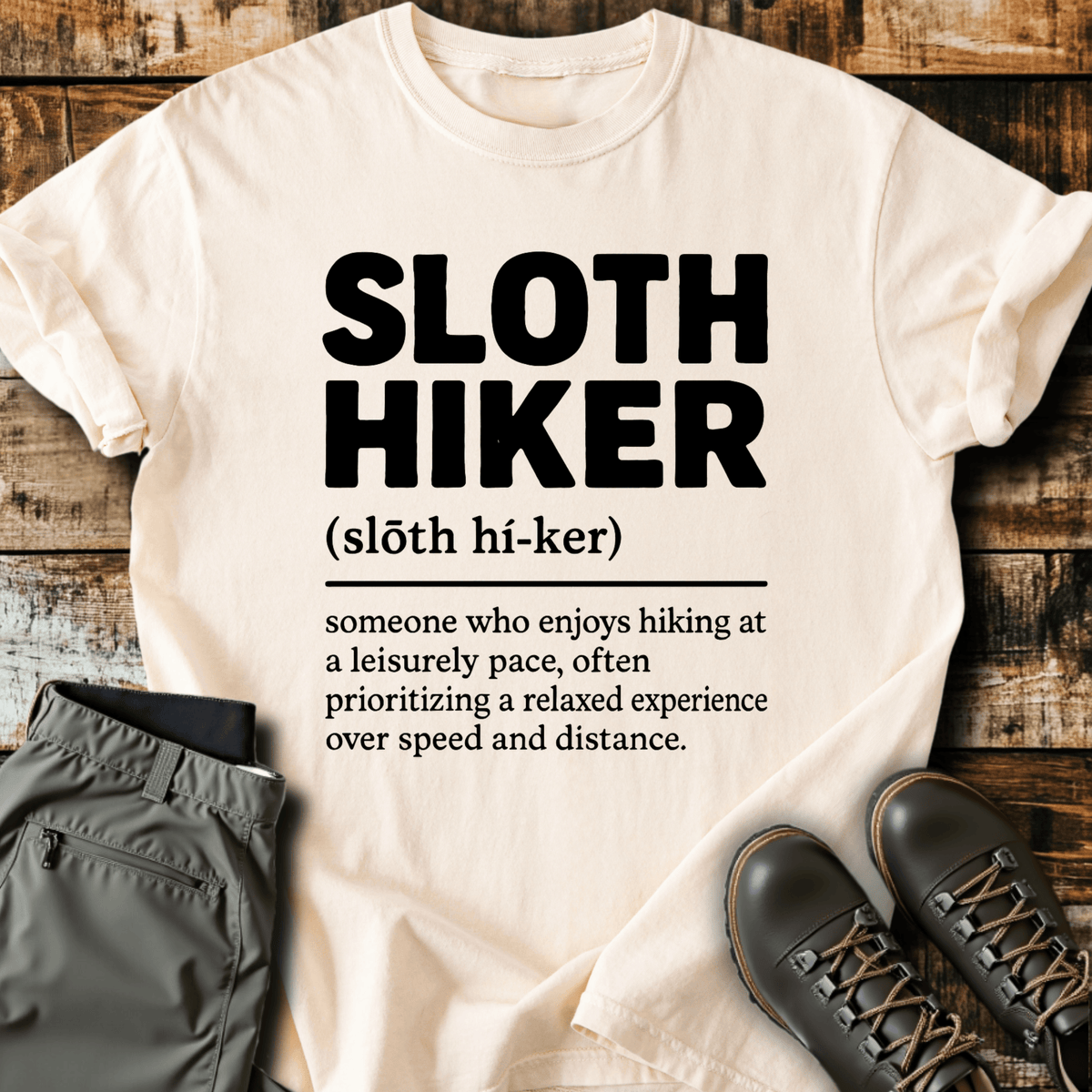 Sloth Hiker Definition T-Shirt