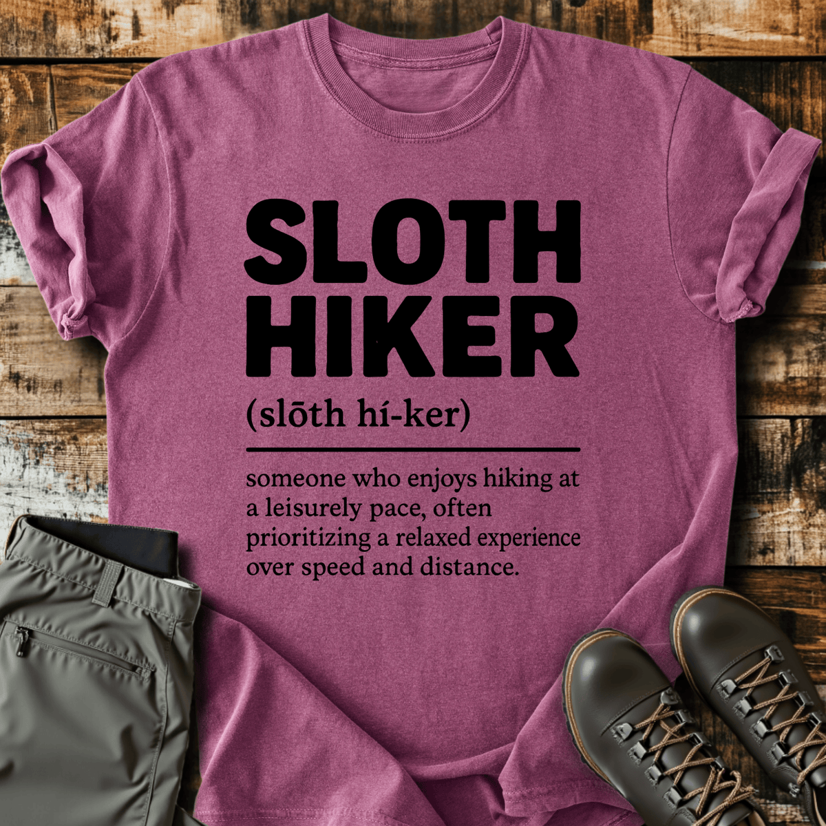 Sloth Hiker Definition T-Shirt