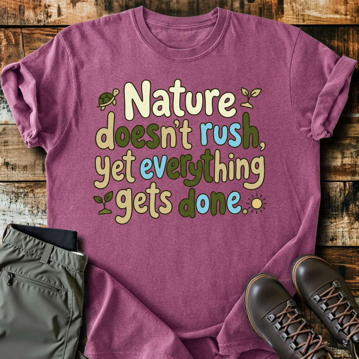 Nature Doesn't Rush T-Shirt