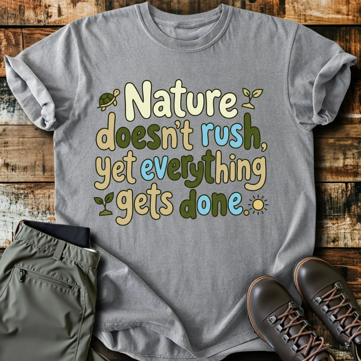 Nature Doesn't Rush T-Shirt