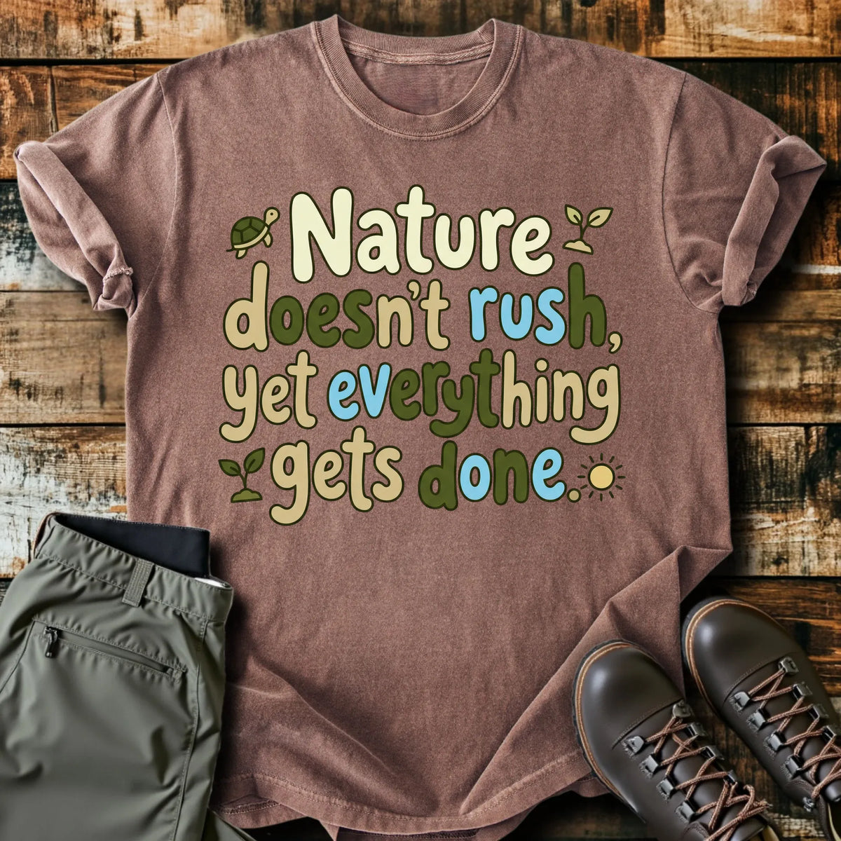 Nature Doesn't Rush T-Shirt