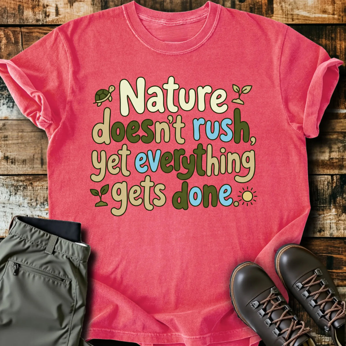 Nature Doesn't Rush T-Shirt