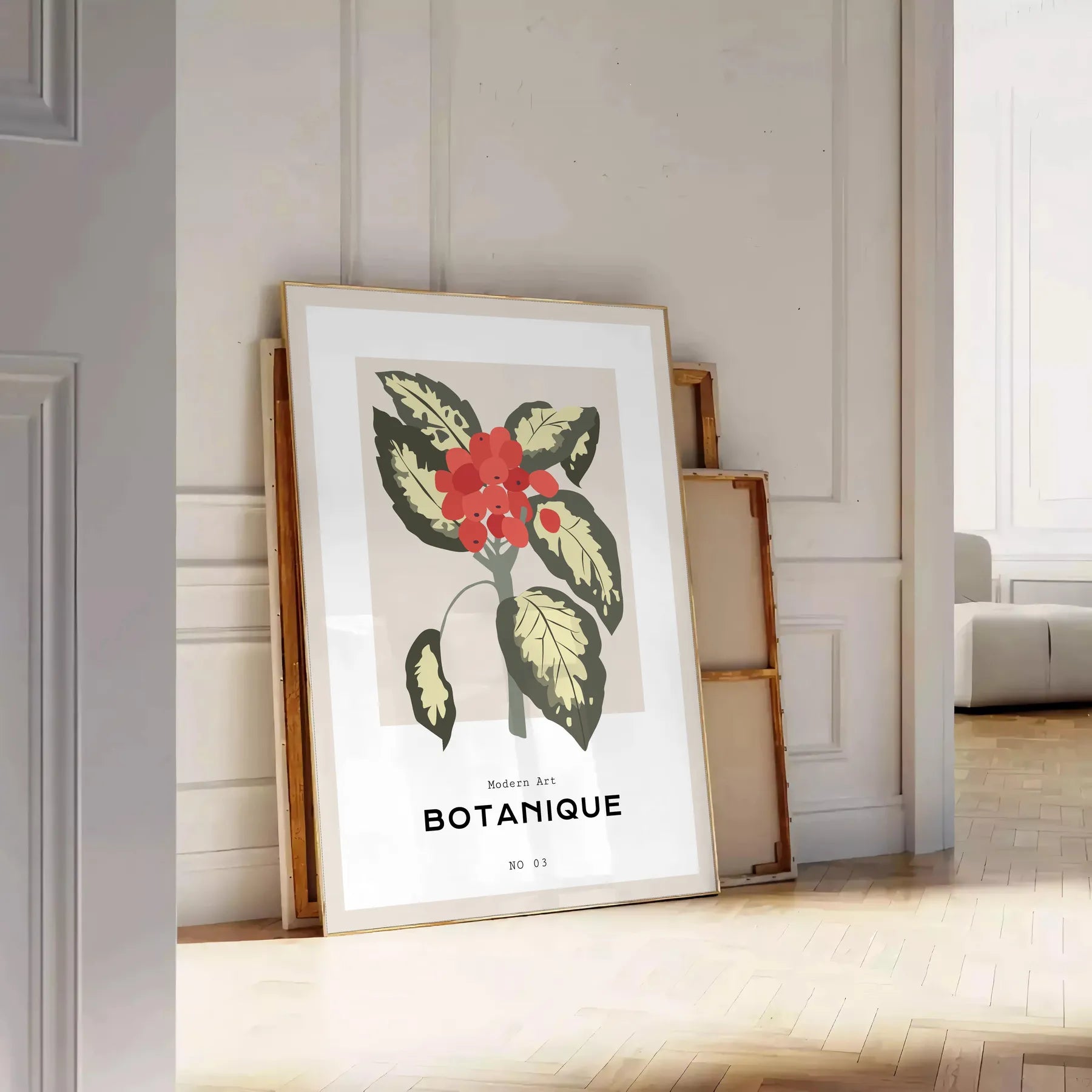 space Poster Botanical exquisite art 19th century eye wall vibrant orange soothing gray perfect gift A4 cm A0 sizes ideal decor