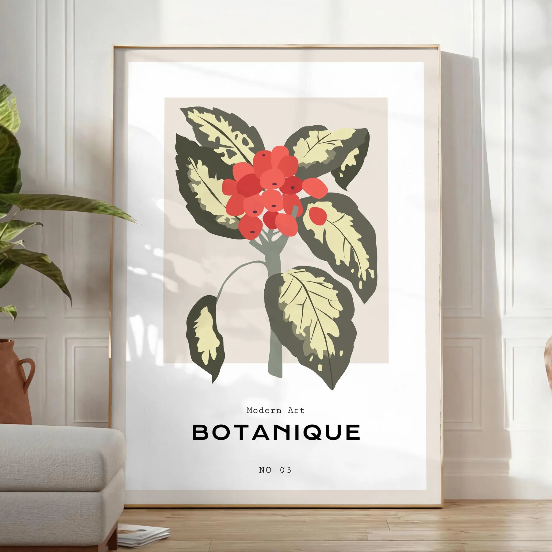 space Poster Botanical exquisite art 19th century eye wall vibrant orange soothing gray perfect gift A4 cm A0 sizes ideal decor