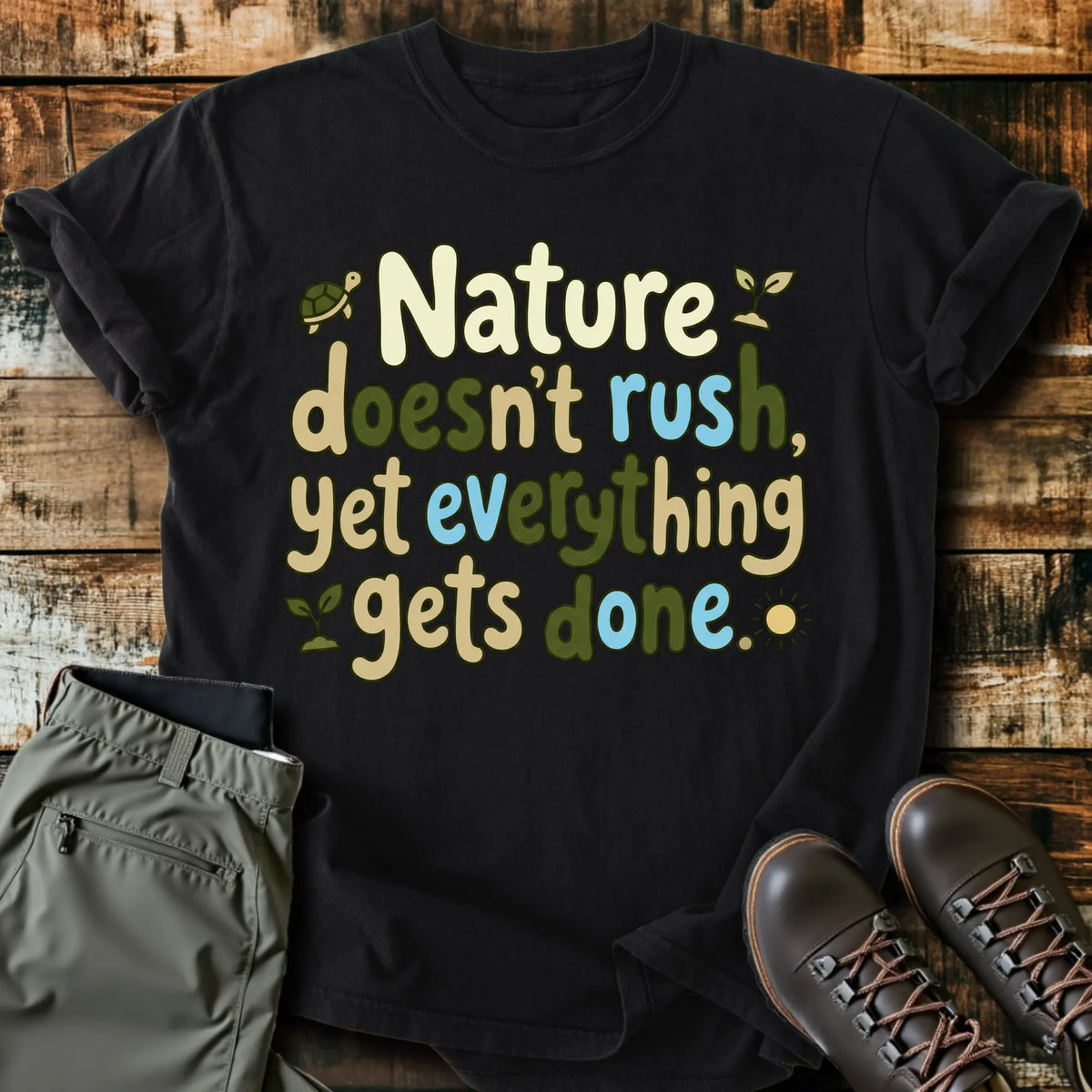 Nature Doesn't Rush T-Shirt