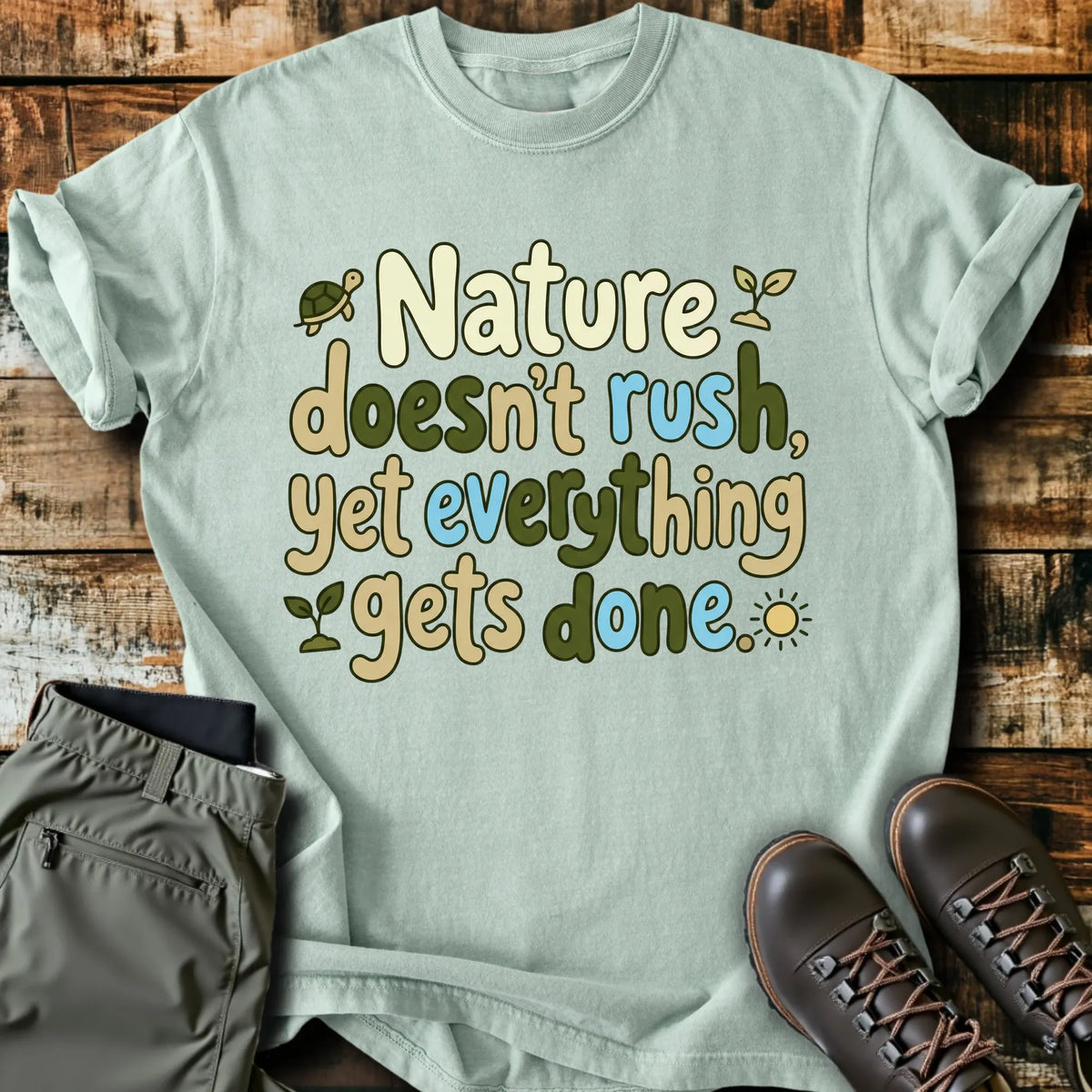Nature Doesn't Rush T-Shirt